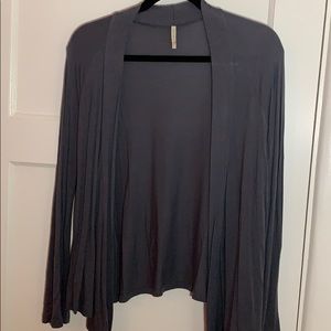 Grey Cotton Cardigan